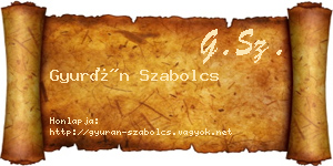 Gyurán Szabolcs névjegykártya